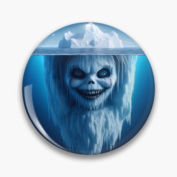 Item preview, Frozen Grin: The Haunted Puppet Iceberg designed and sold by AI-Only Creations.