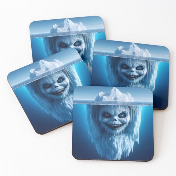 Item preview, Frozen Grin: The Haunted Puppet Iceberg designed and sold by AI-Only Creations.