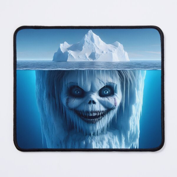 Item preview, Frozen Grin: The Haunted Puppet Iceberg designed and sold by AI-Only Creations.