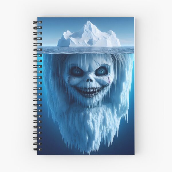 Item preview, Frozen Grin: The Haunted Puppet Iceberg designed and sold by AI-Only Creations.