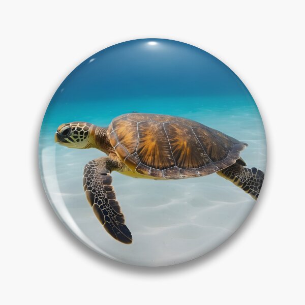 Item preview, Big sea turtle swims at the bottom of the sea. designed and sold by Andrey-Myagkov.