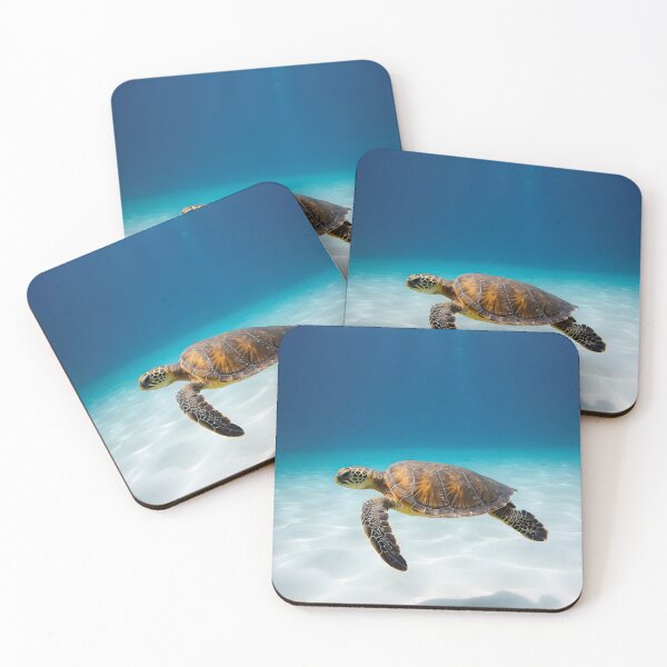 Item preview, Big sea turtle swims at the bottom of the sea. designed and sold by Andrey-Myagkov.