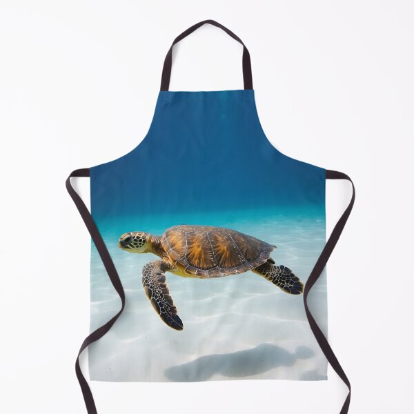 Item preview, Big sea turtle swims at the bottom of the sea. designed and sold by Andrey-Myagkov.