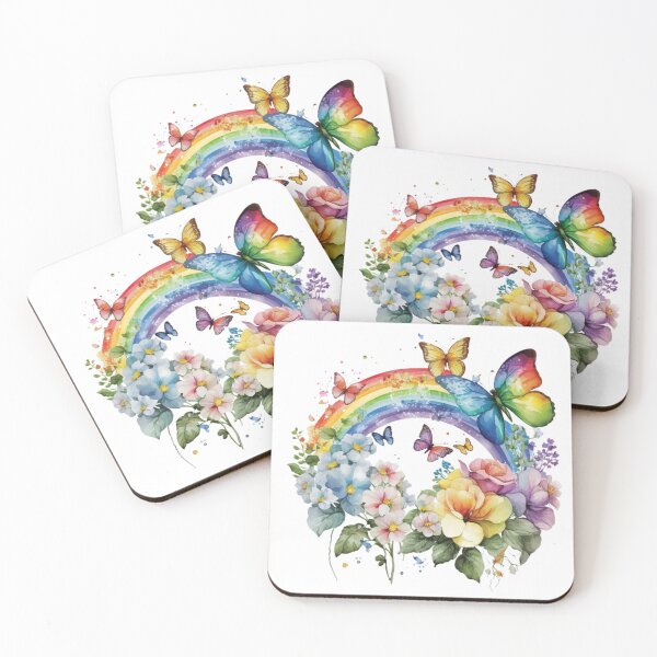 Artikelvorschau, Blumen, Schmetterlinge und Regenbögen entworfen und verkauft von Janetlousart.