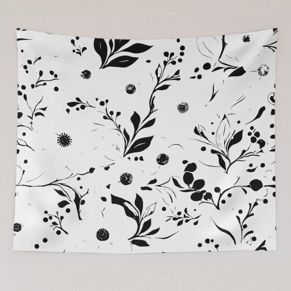 Aperçu de l'œuvre Élégance monochrome : une symphonie florale en noir et blanc. créée et vendue par Austin H. Kapfumvuti.