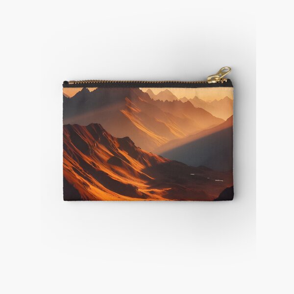 Item preview, Breathtaking mountain range in golden lights - a stunning addition to any space! designed and sold by PandaTShirtShop.