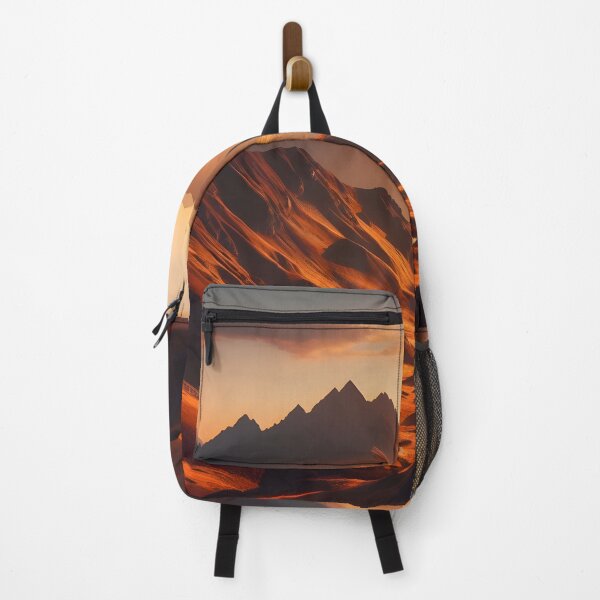 Item preview, Breathtaking mountain range in golden lights - a stunning addition to any space! designed and sold by PandaTShirtShop.
