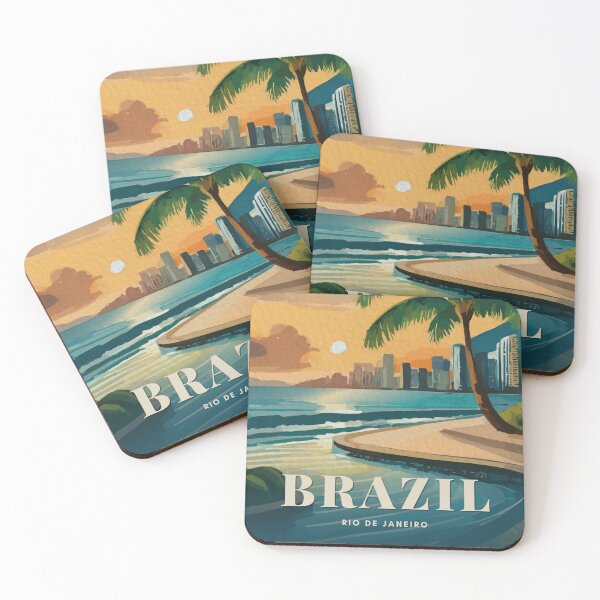 Item preview, Rio De Janeiro city sunset beach in Brazil designed and sold by TheJoeyStudio.