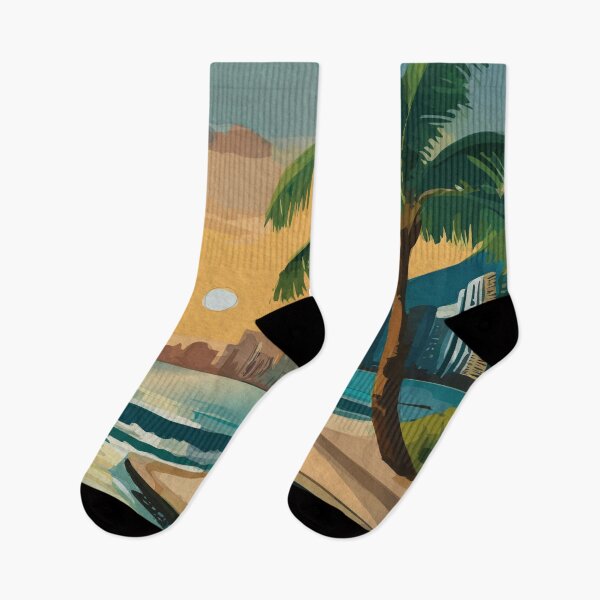 Item preview, Rio De Janeiro city sunset beach in Brazil designed and sold by TheJoeyStudio.