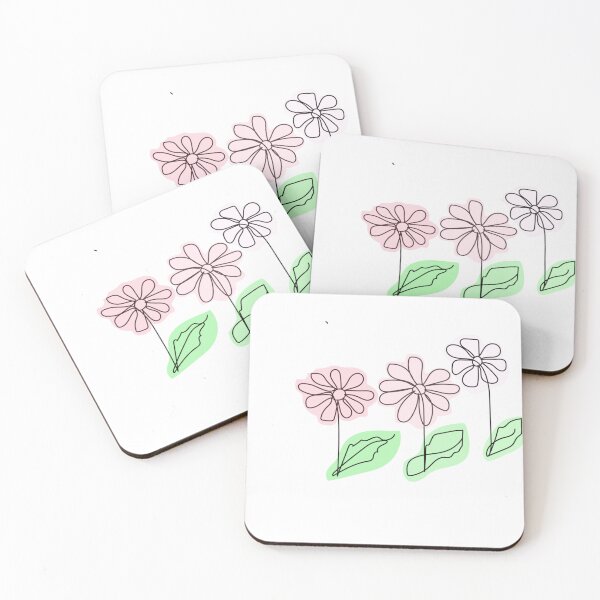 Item preview, line art flowers and leaves designed and sold by Nature  Nblossom.
