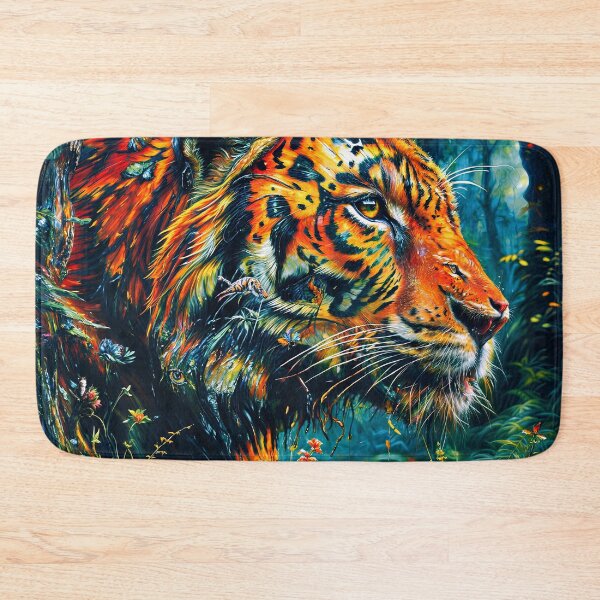 Item preview, The tiger in its wild habitat focused to attack  designed and sold by PixelCraftDSG.