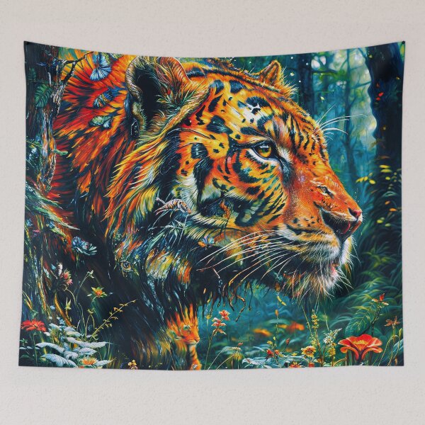 Item preview, El tigre en su hábitat salvaje enfocado para atacar designed and sold by PixelCraftDSG.