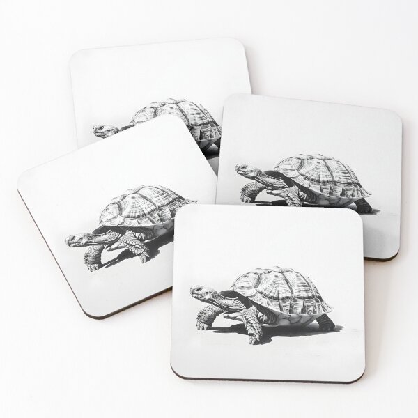 Item preview, Black and White Tortoise Pencil Drawing designed and sold by Pencil-Art.