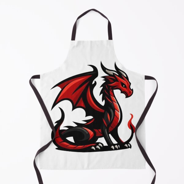 Item preview, Red and black dragon strong power pose designed and sold by DudzDesignz.