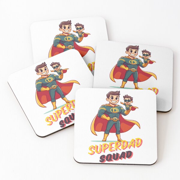 Item preview, Superdad Squad Heroic Cartoon Design for Father and Son (Light) designed and sold by pixelpopplanet.