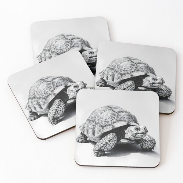Item preview, Black and White Tortoise Pencil Drawing designed and sold by Pencil-Art.