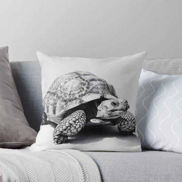 Item preview, Black and White Tortoise Pencil Drawing designed and sold by Pencil-Art.