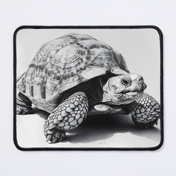 Item preview, Black and White Tortoise Pencil Drawing designed and sold by Pencil-Art.