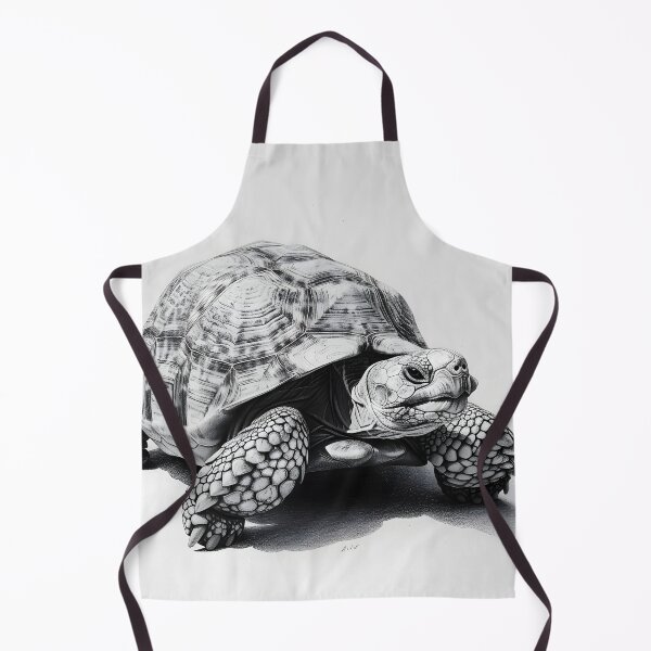 Item preview, Black and White Tortoise Pencil Drawing designed and sold by Pencil-Art.