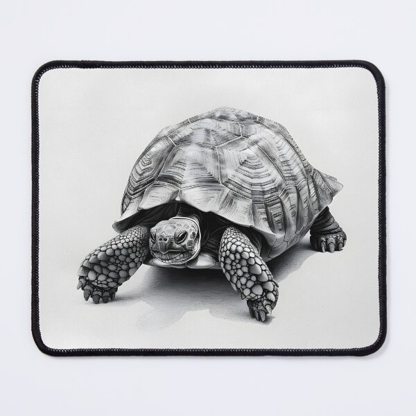 Item preview, Black and White Tortoise Pencil Drawing designed and sold by Pencil-Art.