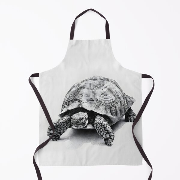 Item preview, Black and White Tortoise Pencil Drawing designed and sold by Pencil-Art.