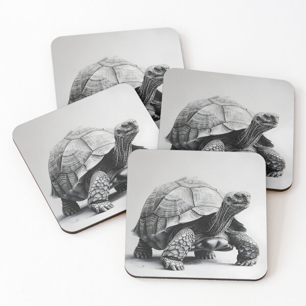 Item preview, Black and White Tortoise Pencil Drawing designed and sold by Pencil-Art.