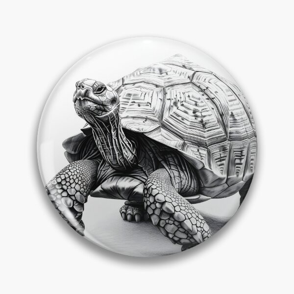 Item preview, Black and White Tortoise Pencil Drawing designed and sold by Pencil-Art.