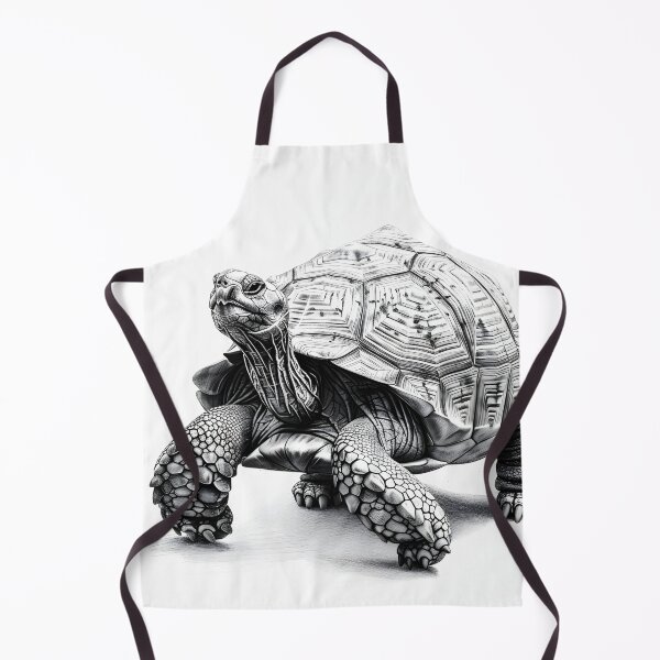 Item preview, Black and White Tortoise Pencil Drawing designed and sold by Pencil-Art.