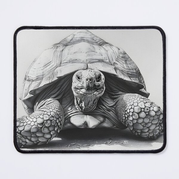 Item preview, Black and White Tortoise Pencil Drawing designed and sold by Pencil-Art.