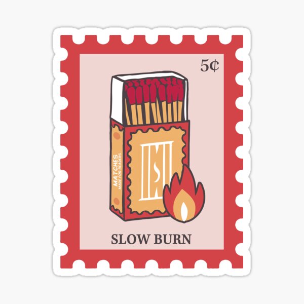 Artikel-Vorschau von Stempel Slow Burn Buchclub Buch Trope Pink Bookish, designt und verkauft von BookWishEra.