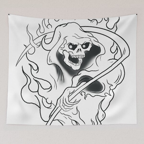 Item preview, Grim Reaper tattoo designed and sold by MatrixTattoo.
