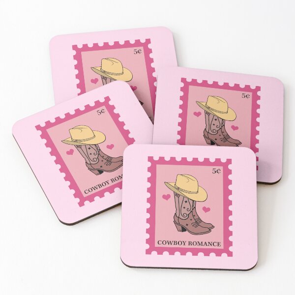 Item preview, Stamp Cowboy Romance Book Club Book Trope Pink Bookish  designed and sold by BookWishEra.