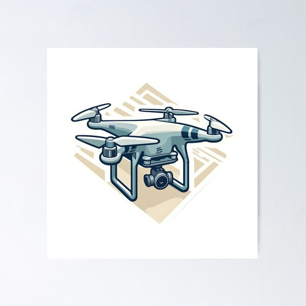 Item preview, Modern Flight: Sleek Drone Sticker designed and sold by DDDesigns24.