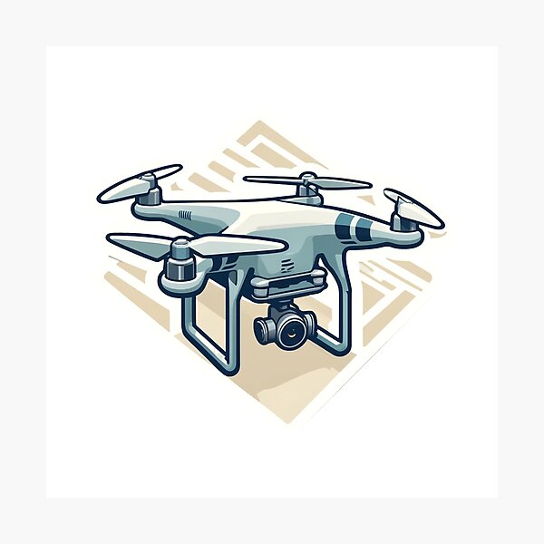 Item preview, Modern Flight: Sleek Drone Sticker designed and sold by DDDesigns24.