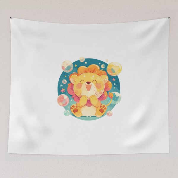 Item preview, Lion // Cute Lion art // Lions // children // Bubbles // Baby Lion designed and sold by SMARTKIT  DESIGNAGENCY.