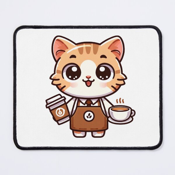 Item preview, Barista cat designed and sold by NTKSHOP11.