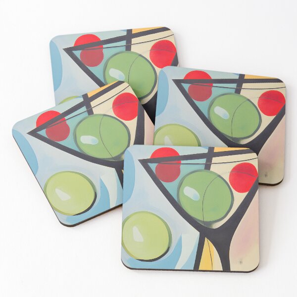 Item preview, Vivid Martini Dreams - Colorful Depiction with Whimsical Floating Spheres AI Generated designed and sold by OlfactoART Studio.