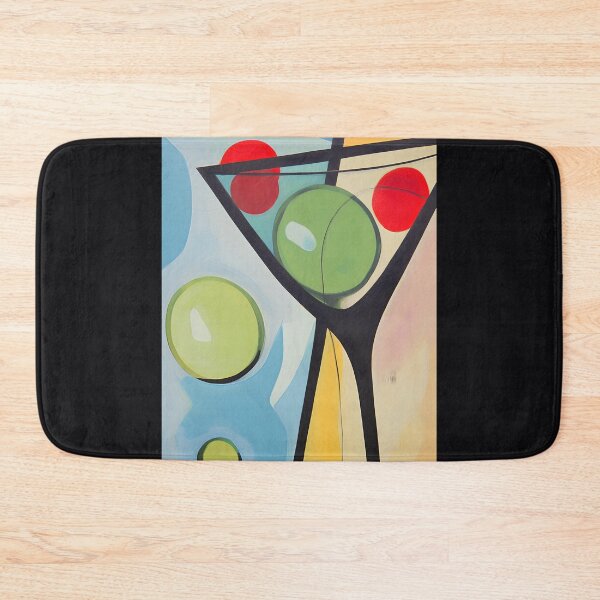 Item preview, Vivid Martini Dreams - Colorful Depiction with Whimsical Floating Spheres AI Generated designed and sold by OlfactoART Studio.