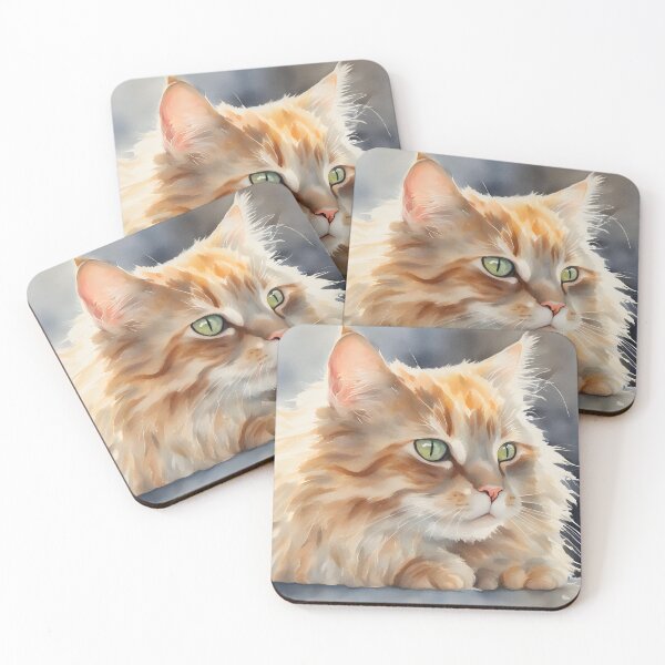Item preview, Fluffy Cat Being Watchful designed and sold by CalmnessbyChoice.