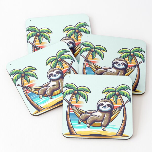 Item preview, Tropical  Cute Sloth in a Hammock designed and sold by CarpanaBay.