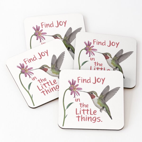 Item preview, Hummingbird and Flower: Find Joy in the Little Things designed and sold by deluxedigital1.