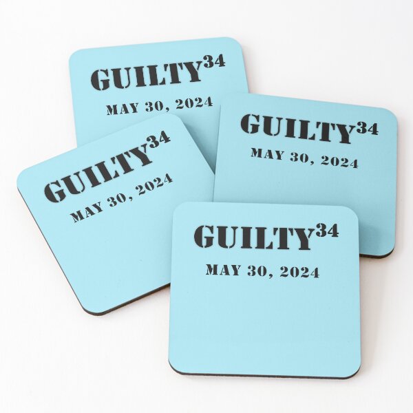 Item preview, DONALD TRUMP FOUND GUILTY 34 MAY 30, 2024 designed and sold by LoveAndDefiance.
