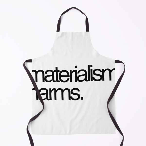 Item preview, MATERIALISM HARMS: anti-materialist sticker t-shirt design designed and sold by Starving  Artist.