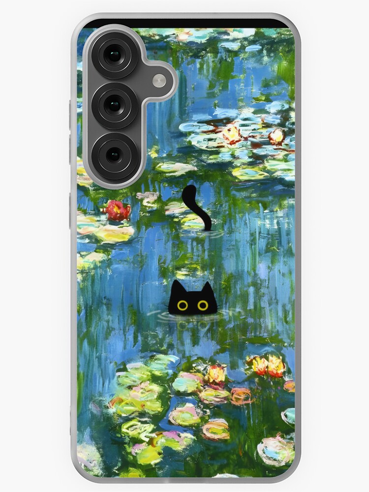 Aperçu 1 sur 4. Coque Samsung Galaxy avec l'œuvre Chat imprimé Monet nénuphar créée et vendue par AgevTor.