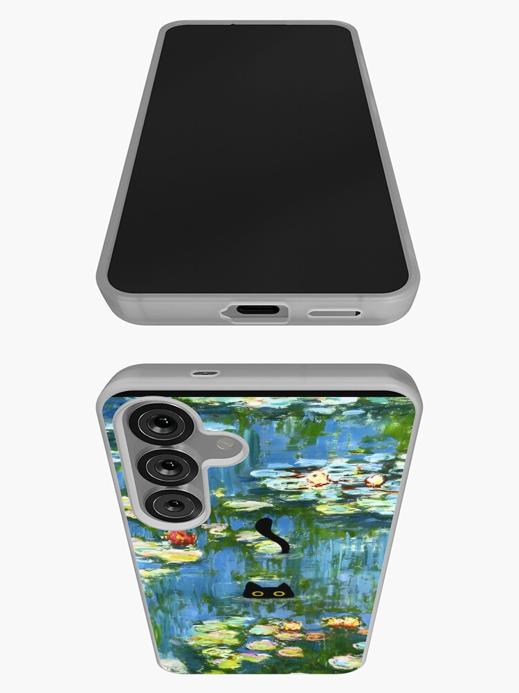 Aperçu 3 sur 4. Coque Samsung Galaxy avec l'œuvre Chat imprimé Monet nénuphar créée et vendue par AgevTor.