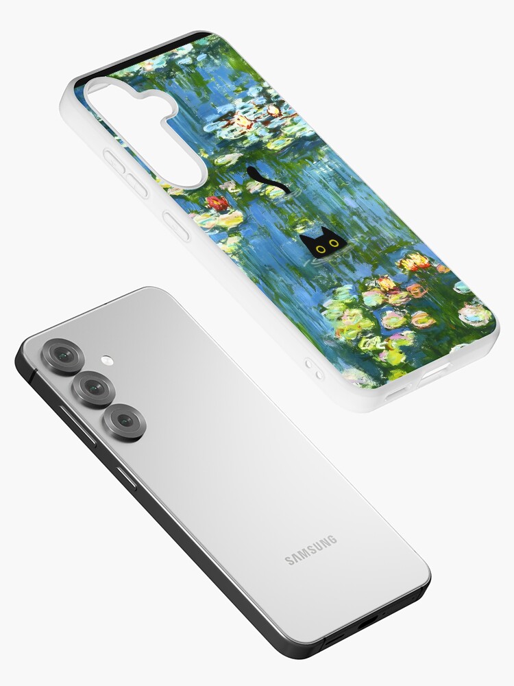 Aperçu 2 sur 4. Coque Samsung Galaxy avec l'œuvre Chat imprimé Monet nénuphar créée et vendue par AgevTor.