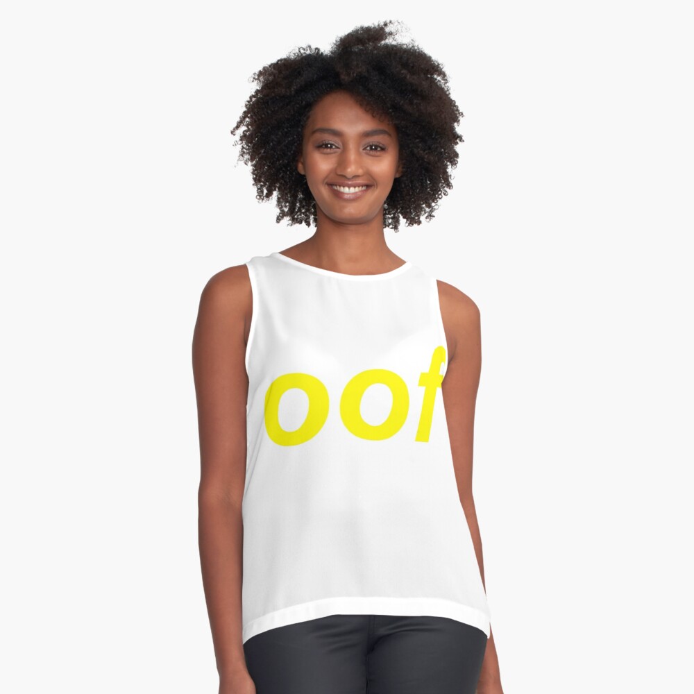 Oof Roblox Death Sound Meme Sleeveless Top By Cooki E Redbubble - oof roblox death sound meme zipper pouch by cooki e redbubble