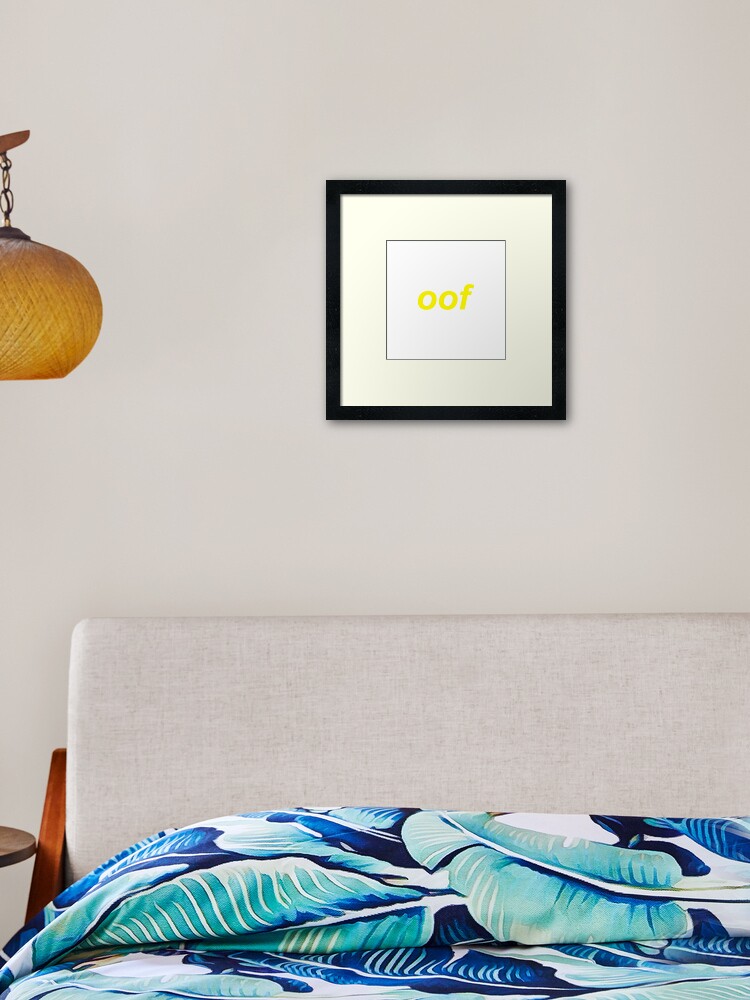 Oof Roblox Death Sound Meme Framed Art Print By Cooki E Redbubble - roblox oof duvet covers redbubble