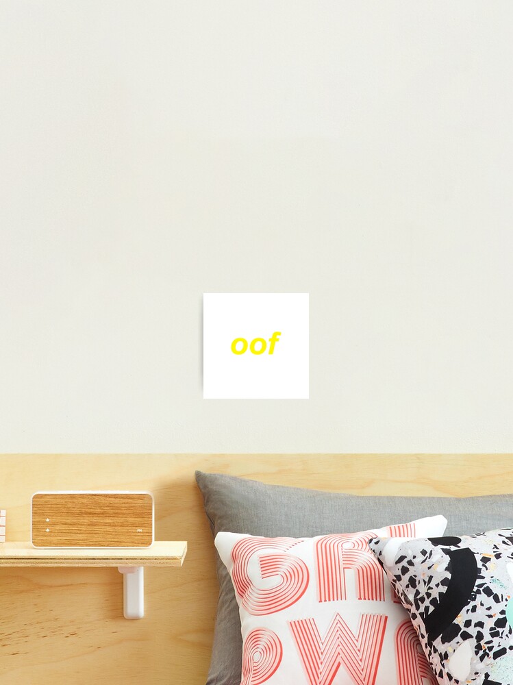 Oof Roblox Death Sound Meme Photographic Print By Cooki E Redbubble