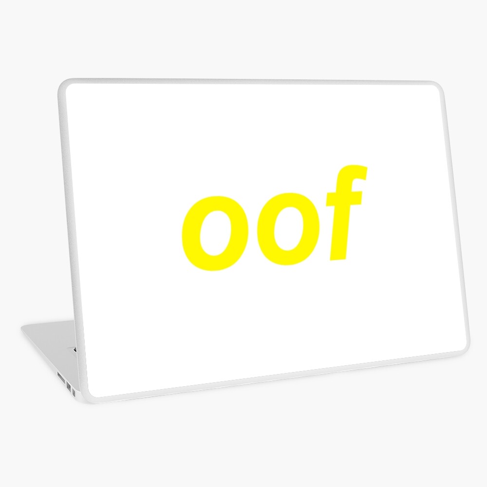 Oof Roblox Death Sound Meme Laptop Skin By Cooki E Redbubble - oof roblox death sound meme zipper pouch by cooki e redbubble